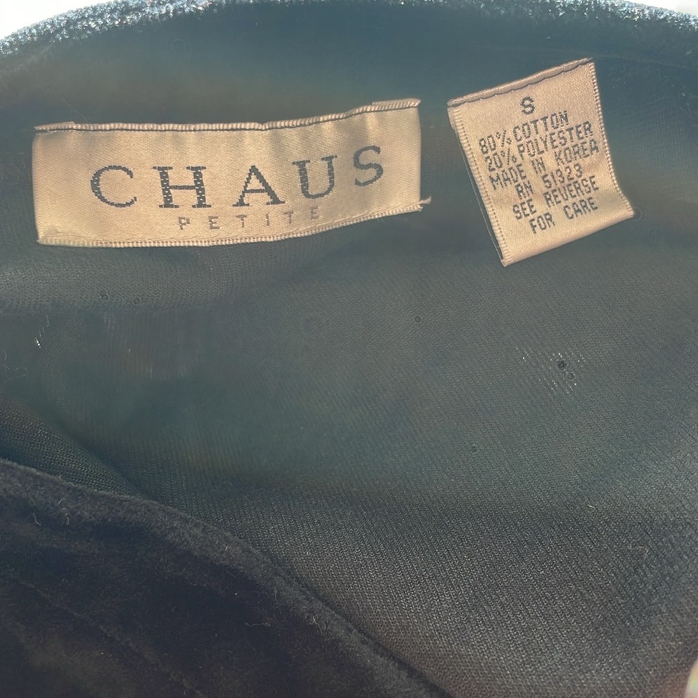 Chaus Petite Velvet Black Button Down Jacket - Small - Picture 6 of 7